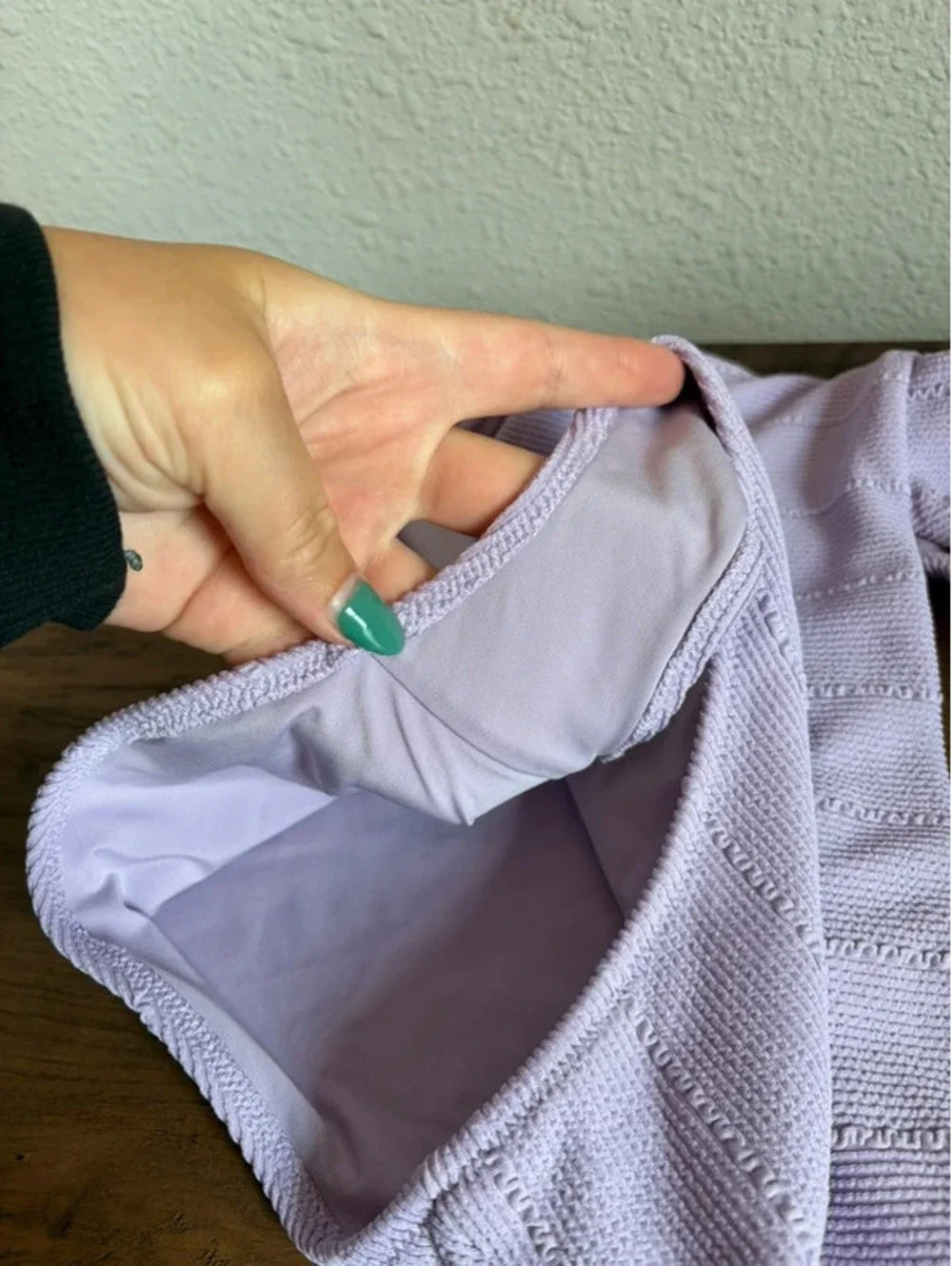 Aerie purple ribbed one shoulder one piece swimsuit size M full coverage.